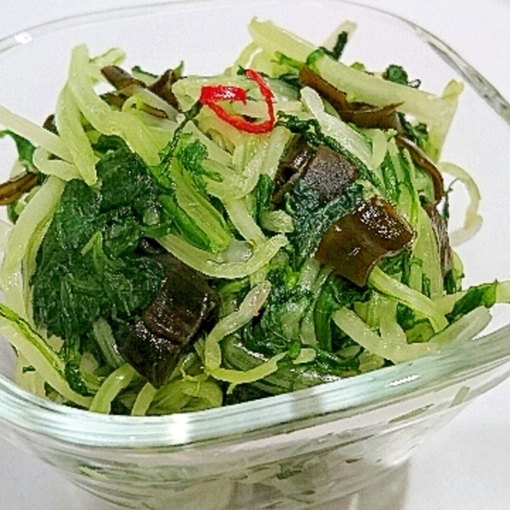 ピリ辛！！大量消費にも！！水菜の漬物